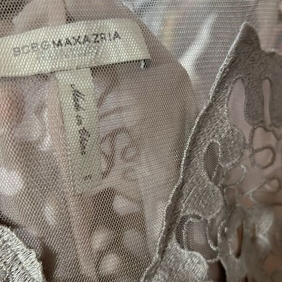 $538 BCBGMAXAZRIA Runway "Samantha" Silk Organza Embroidered Mini Dress - Picture 7 of 12